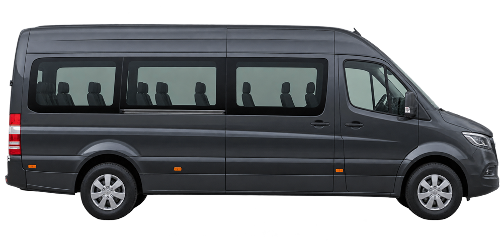 Minibus vehicle side view